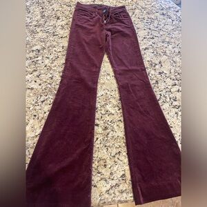 Maroon j brand velvet pants